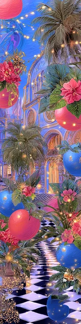 Free printable Christmas bookmarks of decorative Christmas flooring